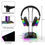 Thumbnail: RGB Headphones Stand Over-ear Headset Holder Desktop Display Shelf With 2 USB Po
