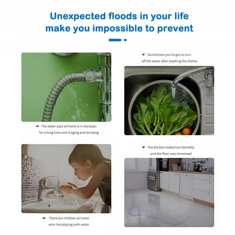 Thumbnail: TUYA ZigBee Water Leak Detector Flood Sensor Water Tank Full Water Linkage Alarm