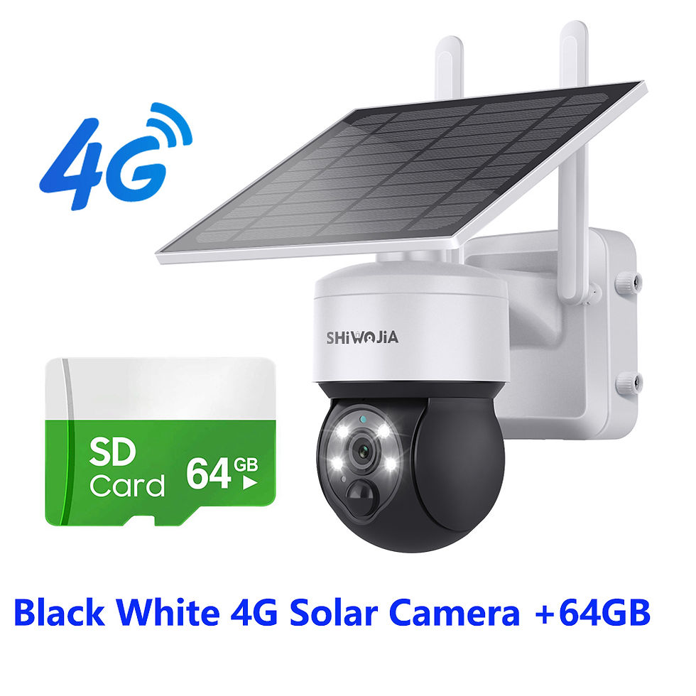 Miniatura: SHIWOJIA WIFI Wireless PTZ Solar Camera 4G SIM 4MP Outdoor Solar Panel Two Way A