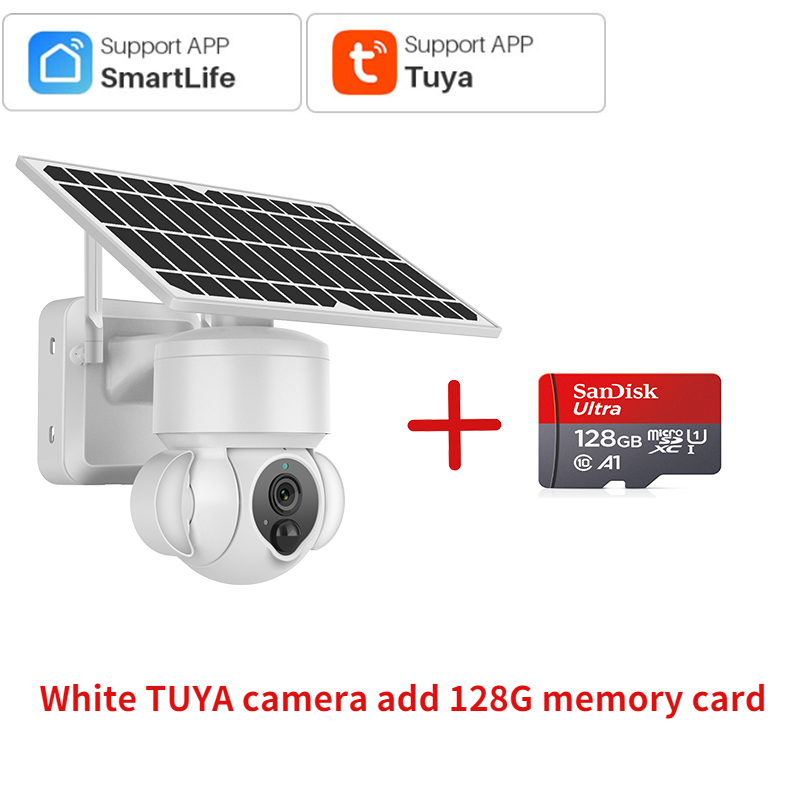 Thumbnail: INQMEGA TUYA Solar PTZ IP Camera Outdoor Solar Panel Surveillance Security Camer