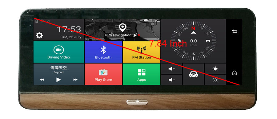 Thumbnail: 8 inch 4G ADAS Car DVR Android Car Dashboard Dash Camera GPS Navigation 1080P Du