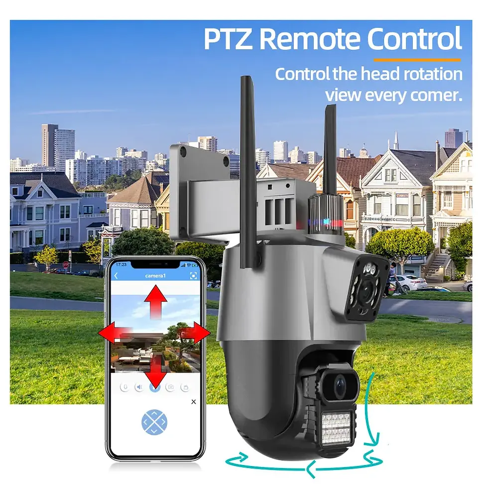 Miniatura: 8MP PTZ WiFi Camera Dual Lens Auto Tracking Ai Human Detection CCTV Video Outdoo