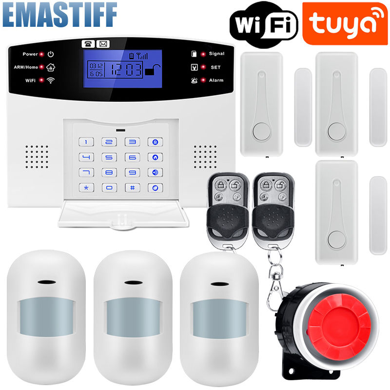 Miniatura: IOS Android APP Wireless Wired Home Security Tuya WIFI GSM Alarm System Intercom