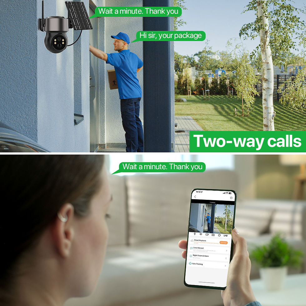 Thumbnail: PTZ IP 4G Camera Outdoor Wireless WiFi Solar Camera 2K 4MP HD Built-in Battery P