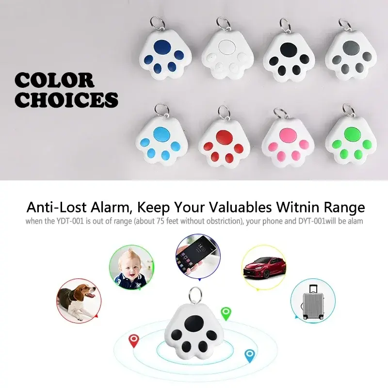 Thumbnail: Dog Paw Mini GPS Tracker Cat Dogs Children Elderly Anti Lost Device Intelligent 