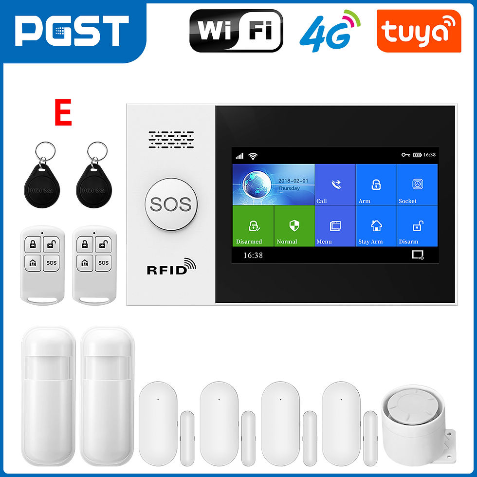 Thumbnail: GauTone PG107 WiFi 4G Alarm System for Home Security with PIR Wireless Solar Sir