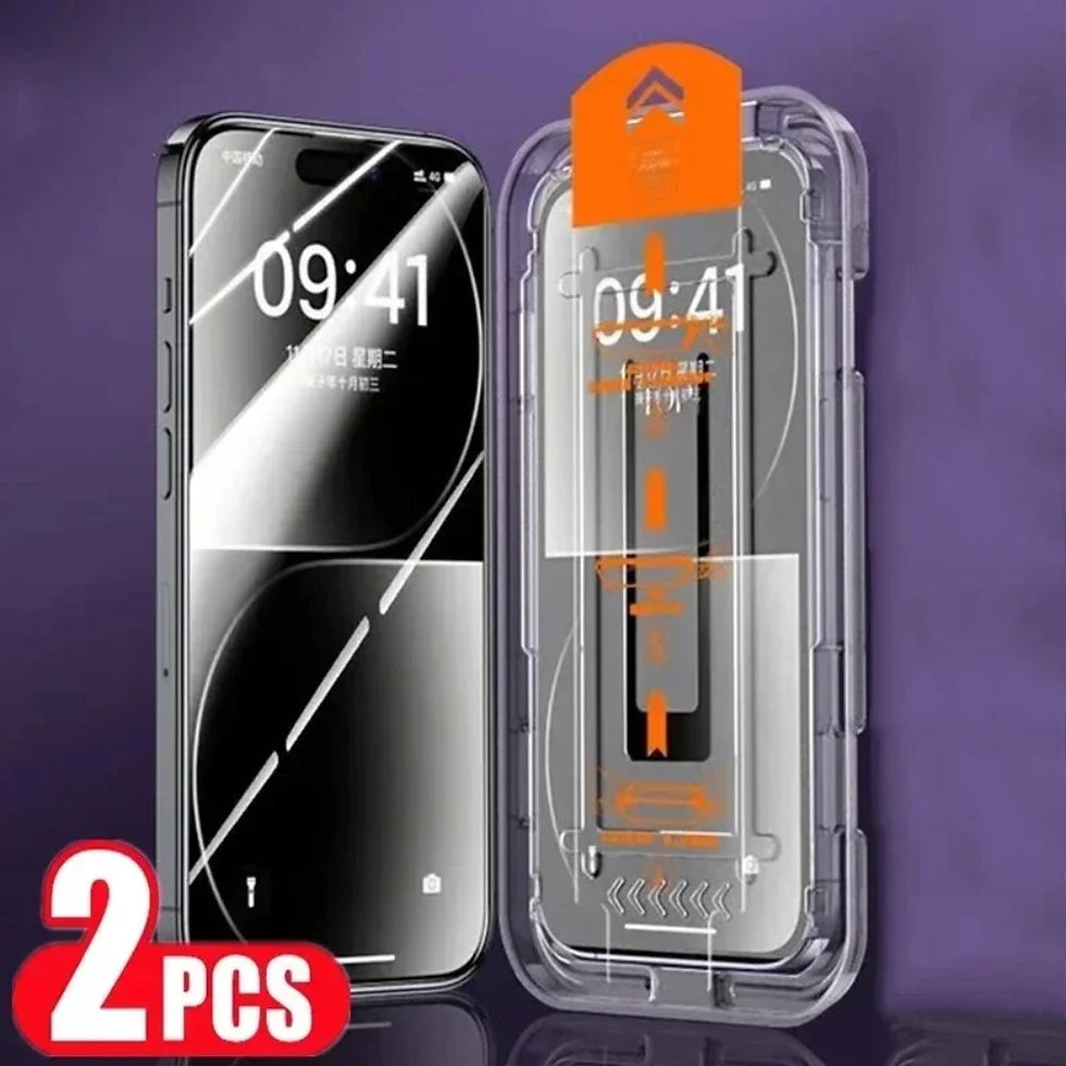 Thumbnail: New 8K Oleophobic Coating Dust free Installation Screen Protector For iPhone 13 