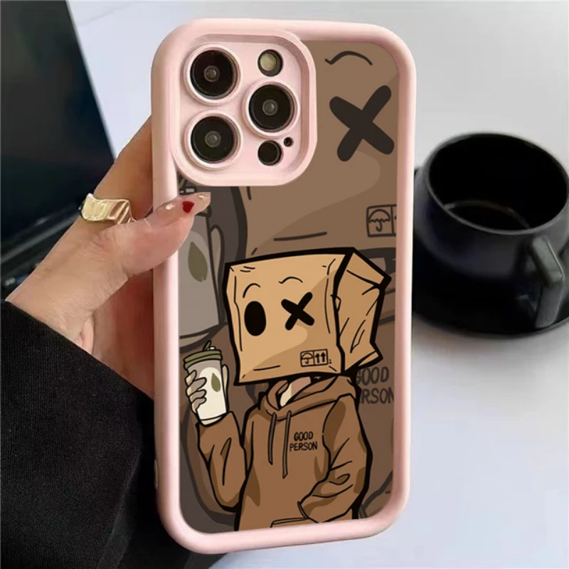 Thumbnail: Carton Man interesting phone case for iPhone 11 15 12 13 14 Pro Max X XR XS 7 8 
