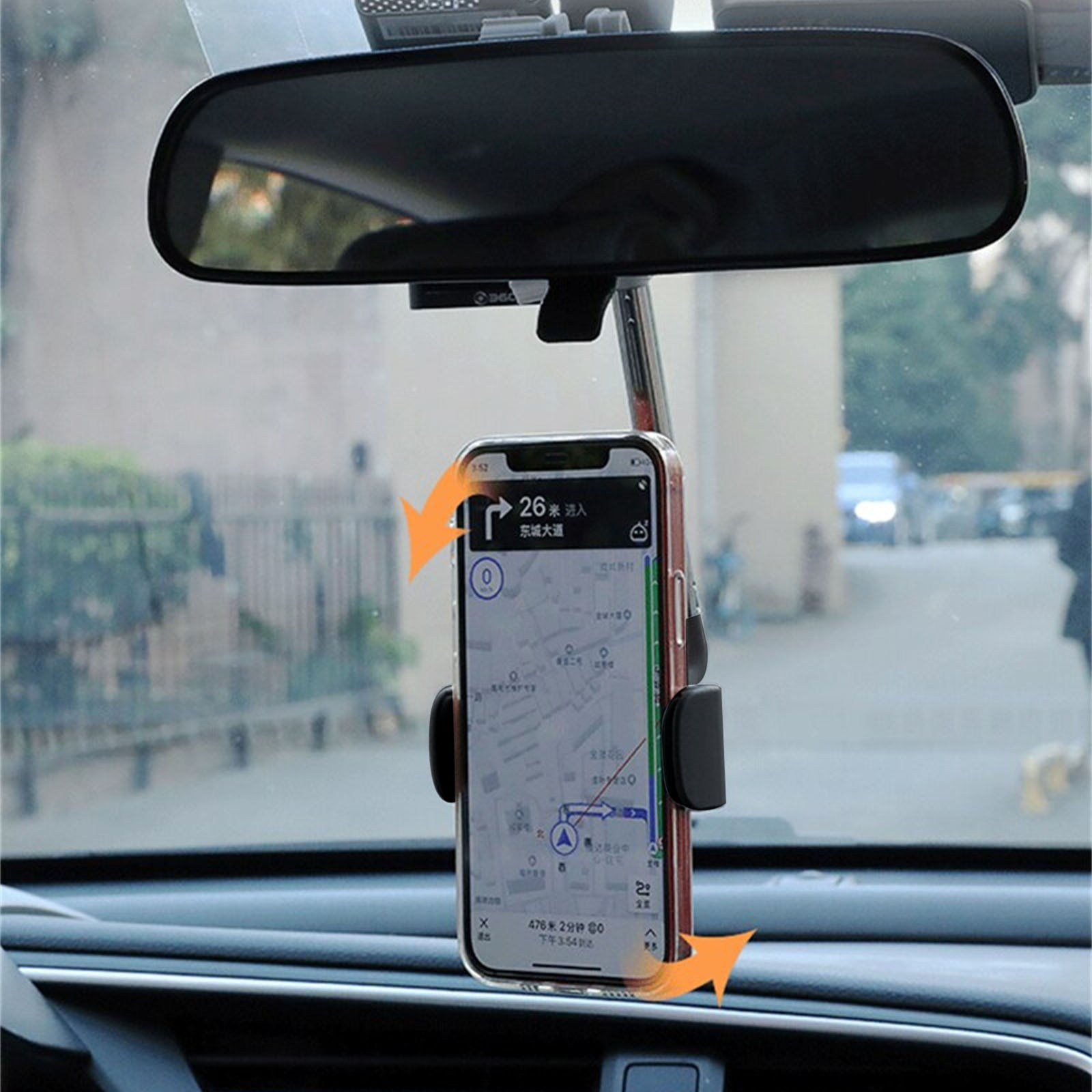 Car Phone Holder Car Rearview Mirror Mount Stand Gps Cell Phone Accessories For