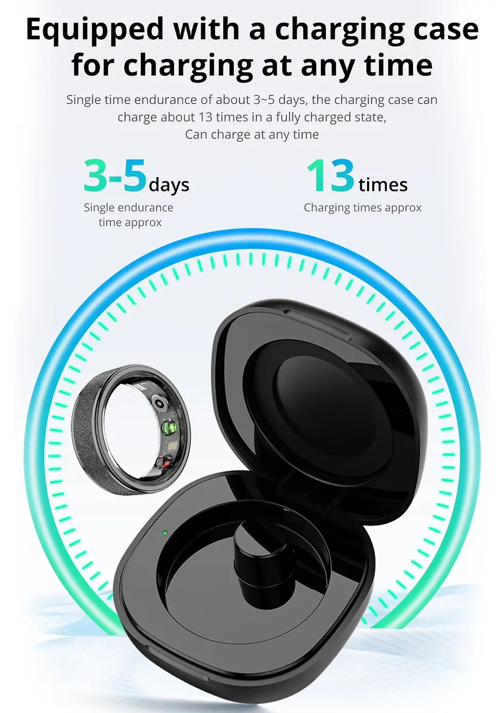 Thumbnail: Xiaomi MIJIA Smart Ring with Charging Case Health and Sleep Monitor for Men Wome