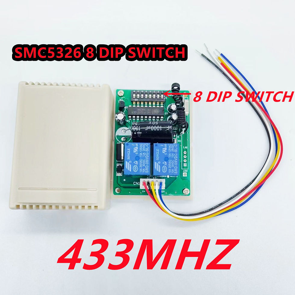 Thumbnail: QBYteco Malaysia Singapore Thailand SMC5326 5326 330mhz 433mhz 8 dip Switch Auto
