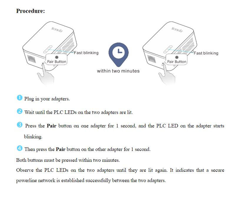 Thumbnail: Tenda PH3 Powerline Starter Kit AV1000 Ethernet Adapter Gigabit Port Plug & Play