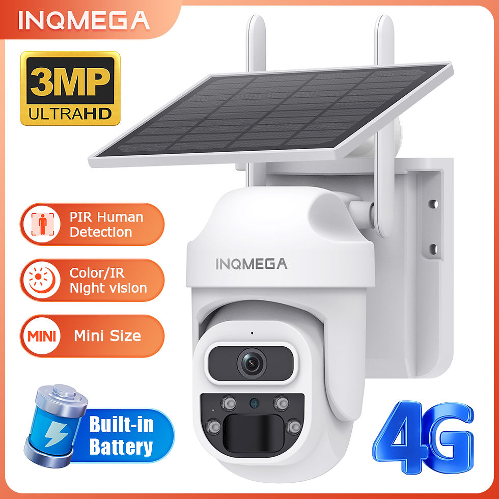 Miniatura: INQMEGA 3MP WIFI Solar Camera 4G Sim Card PIR Human Detection Solar Battery Secu