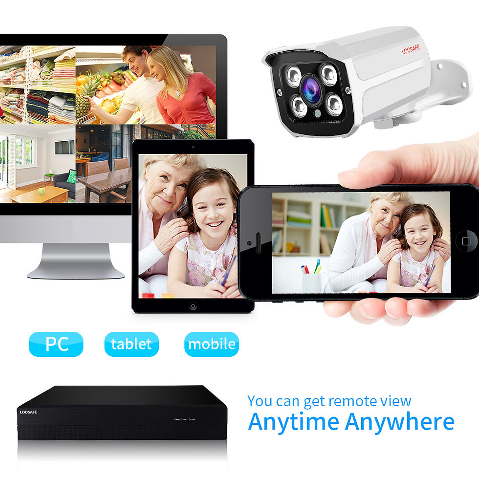Miniatura: Home Security HD 1080P AHD CCTV Camera System 4 Channel Video DVR Kit