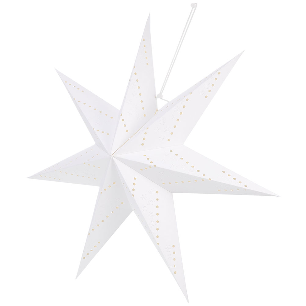 Paper Lampshade Christmas Hanging Decor Solar Fairy Lights Garland Tree Star Lan