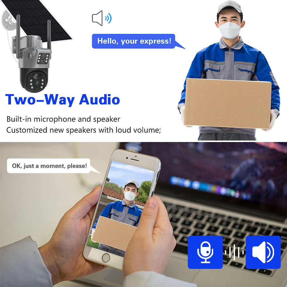 Thumbnail: 4K Solar Power Battery Charged Wifi PTZ IP Cameras Kit 8MP 10CH Wireless NVR Kit
