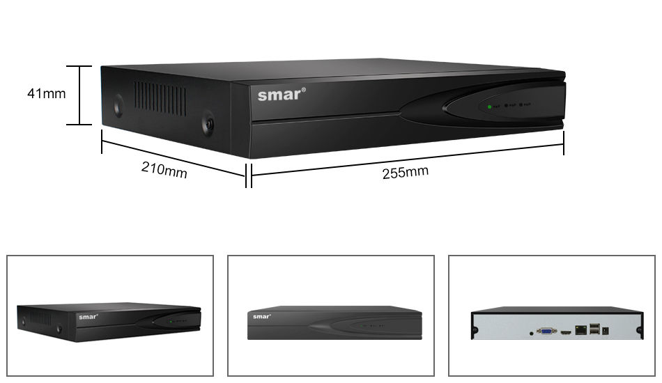 Thumbnail: Smar 4K Ultra HD 9CH 16CH CCTV NVR H.265 for 8MP IP Camera Metal Network Video R
