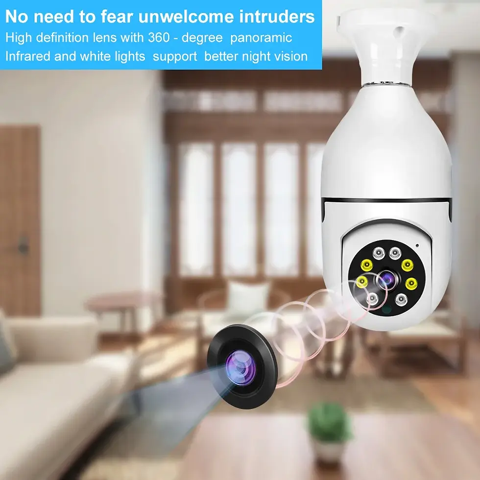 Miniatura: E27 Bulb 5MP Wifi Surveillance Cameras Automatic Human Tracking 4X Digital Zoom 