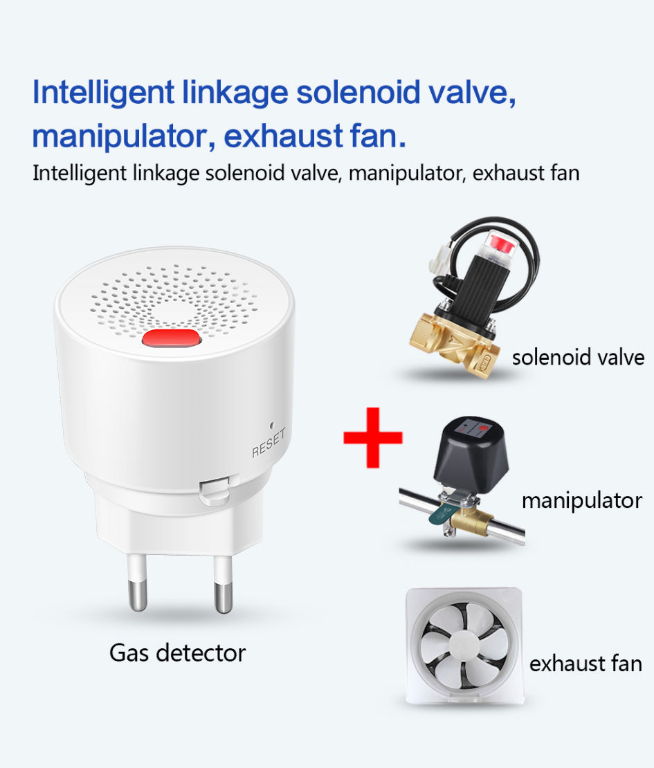 Thumbnail: Tuya Smart Home Wifi Natural Gas Sensor Combustible Household Smart LPG Gas Leak