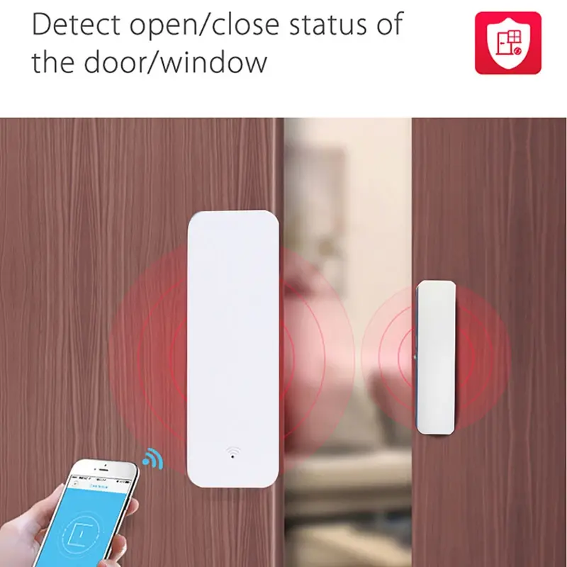 Thumbnail: Zigbee WiFi Door Sensor Window Contact Open Close Tuya APP Remote Control Compat