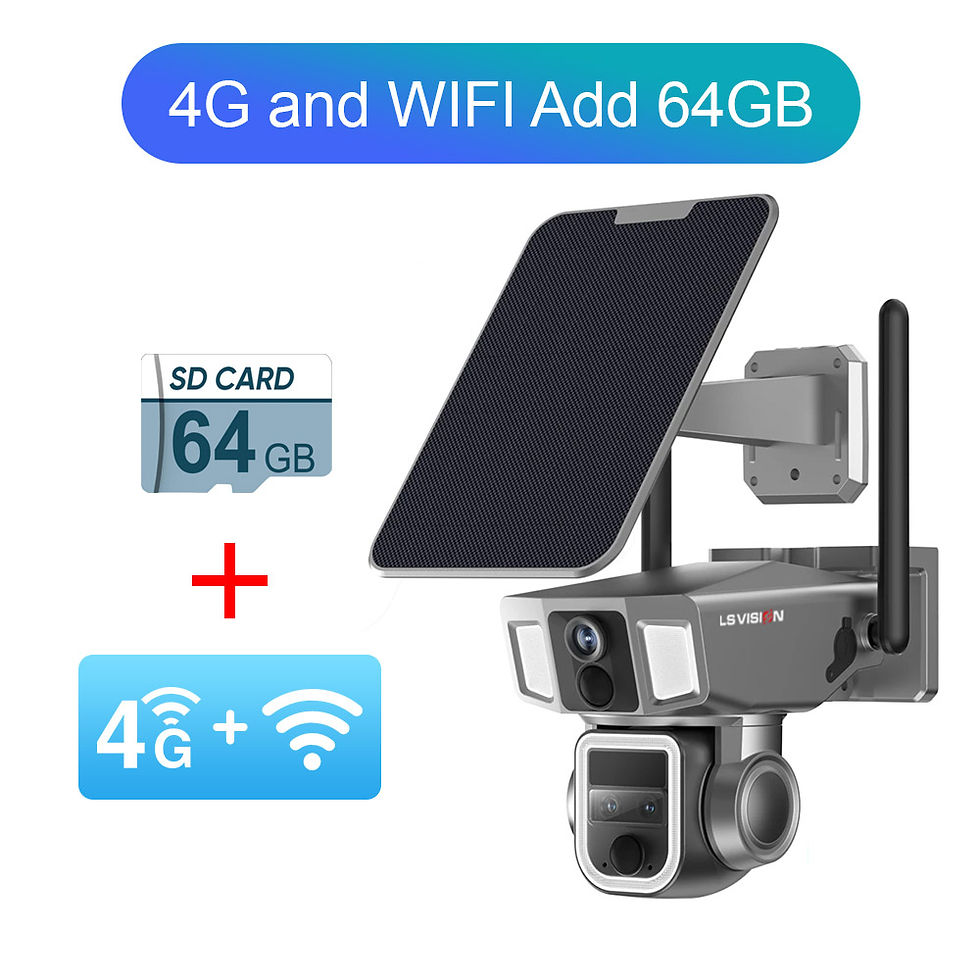 Thumbnail: LS VISION 12MP 6K 10X Zoom Dual Screen Solar Camera Outdoor 4G/WiFi 2 In 1 Three