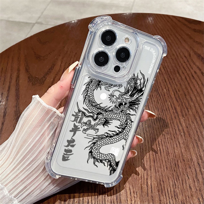 Thumbnail: New Cool Dragon Clear Anti-drop Phone Case For iPhone 16 Pro Max 15 14 13 12 11 