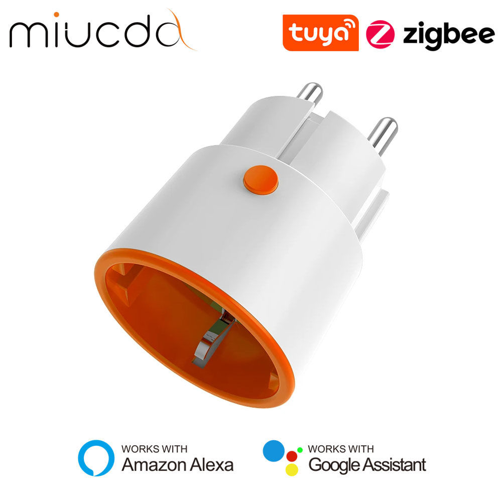 MIUCDA Zigbee 3.0 Smart Power Plug EU 16A Wifi Socket With Power Monitor Functio