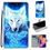 Miniatura: Cute Floral Wolf Tiger Cat Kids Holster Case For Apple iPhone 6 6S 7 8 13 12 Min