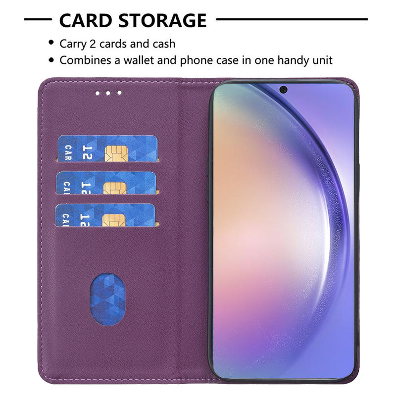 Thumbnail: Wallet Magnetic Flip Leather Case For Samsung Galaxy S24 Ultra S23 Plus S22 S21 