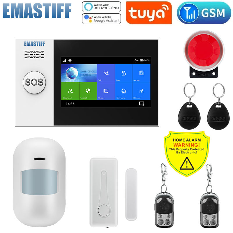 Miniatura: W4B PG-107 Tuya Wireless Home WIFI GSM Home Security With Motion Detector Sensor