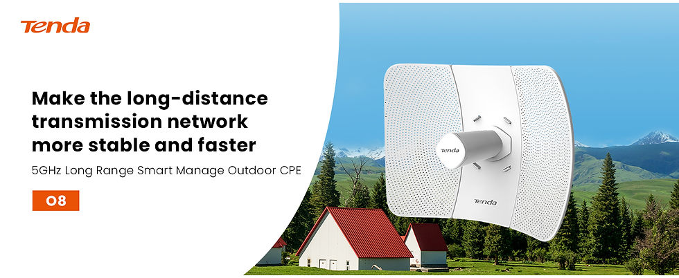 Miniatura: Tenda O8 Outdoor Access Point 433 Mbps Long Range CPE 5GHz Wireless Bridge 23dBi
