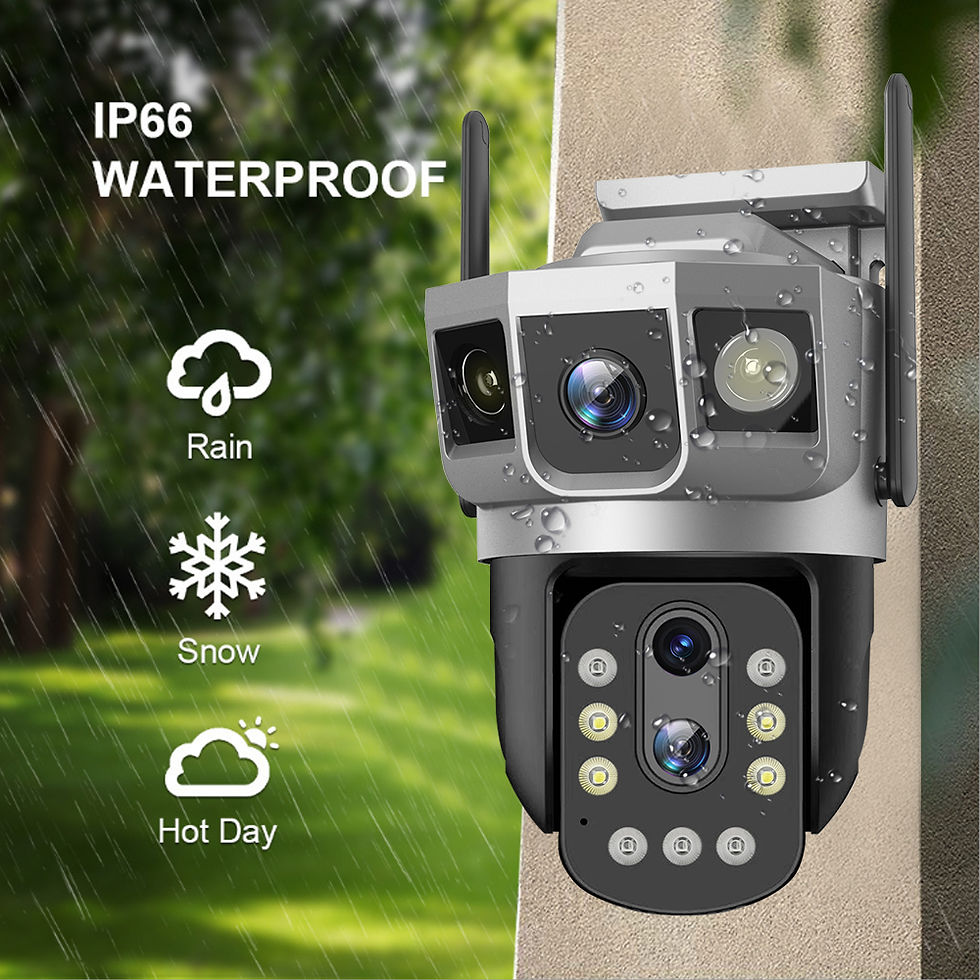 Thumbnail: 12MP Three Screens 4G/WiFi IP Camera 10x Optical Zoom PTZ Auto Tracking Color Ni