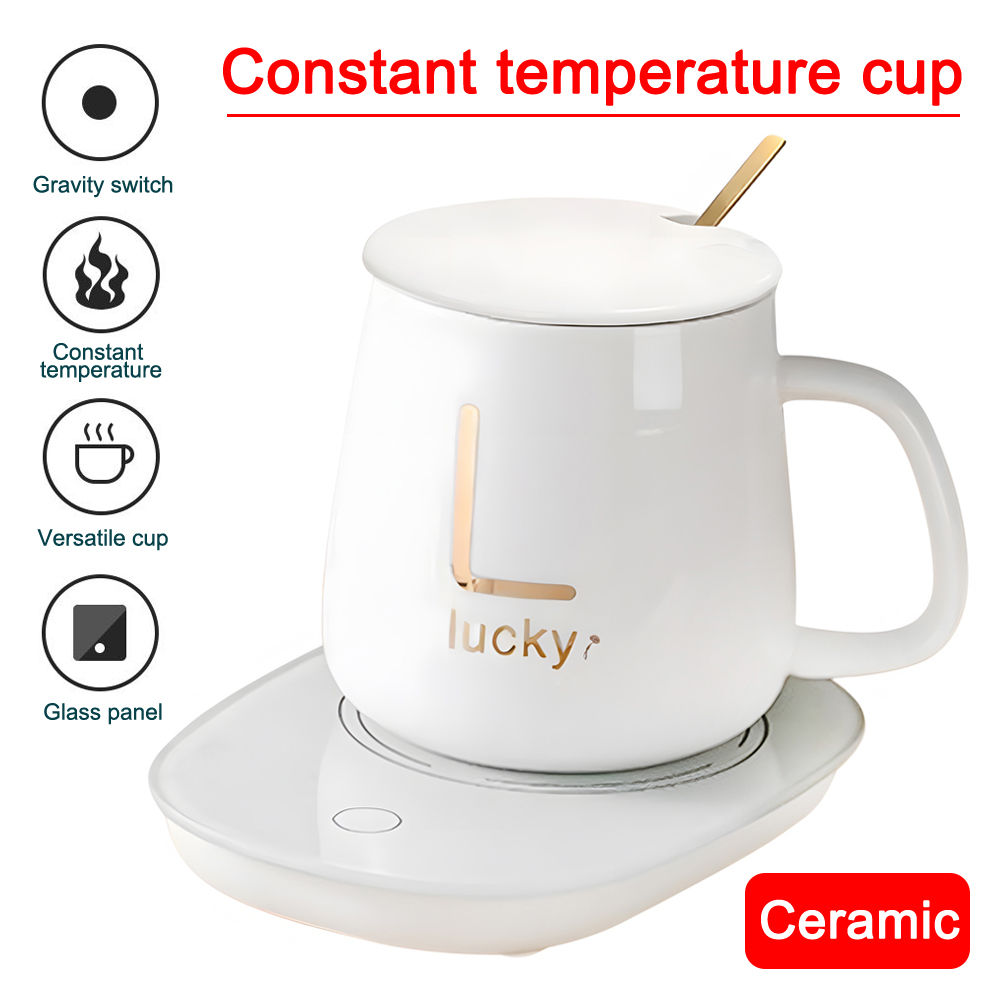 55℃ Constant Temperature Cup Creative Heating Coffee Mug Warmer Smart Vacuum C