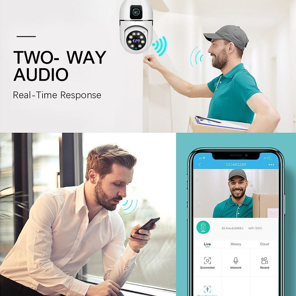 Miniatura: LLSEE V380 Pro, dual lens, 8MP, high-definition light bulb CCTV camera, wireless