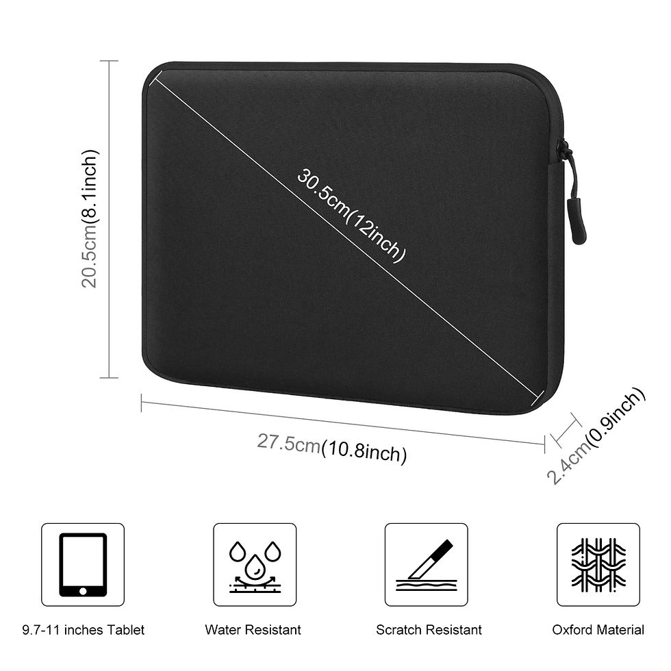Thumbnail: HAWEEL 11 inch Tablet Sleeve Case Zipper Briefcase Bag for 9.7-11.0 inch Tablets