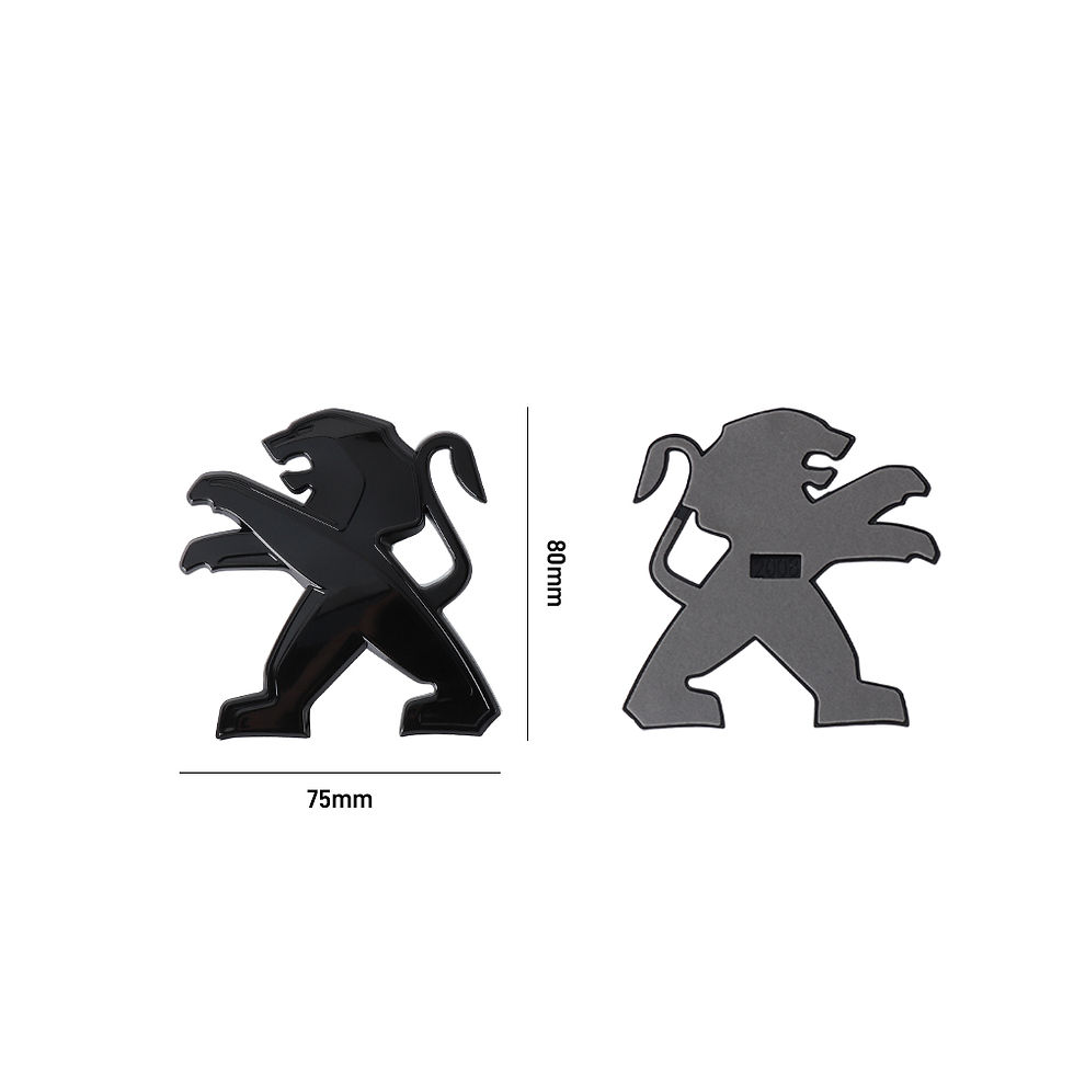 Miniatura: Car Front Hood Badge Rear Trunk Lid Emblem Sticker Decoration For Peugeot 206 30