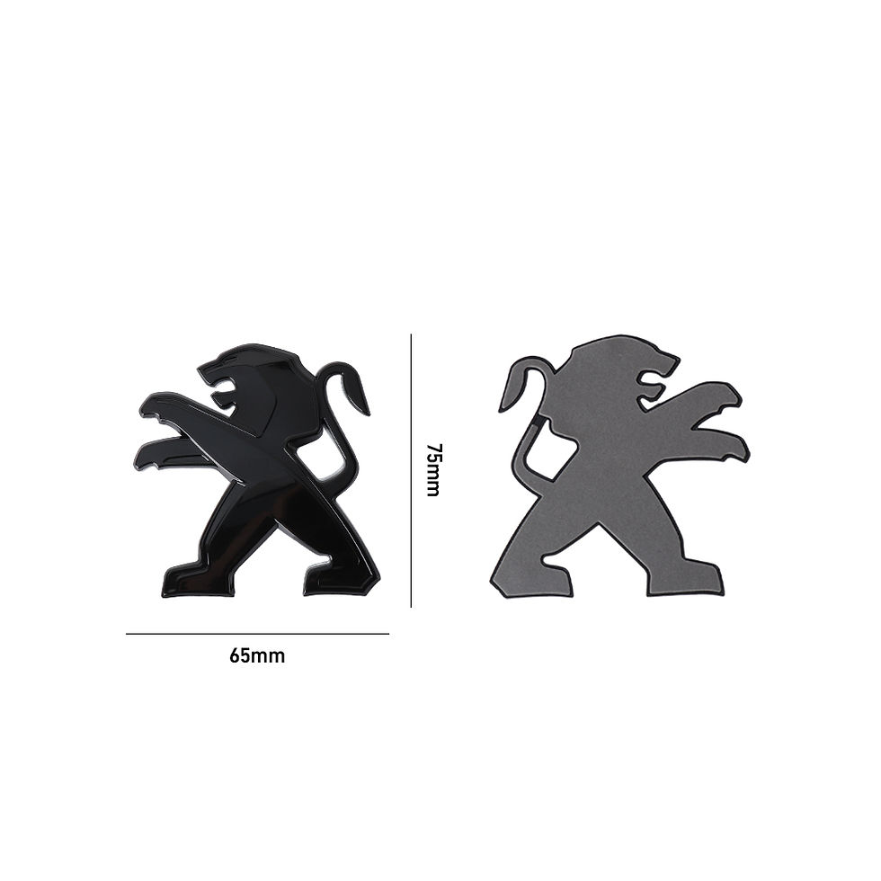Miniatura: Car Front Hood Badge Rear Trunk Lid Emblem Sticker Decoration For Peugeot 206 30