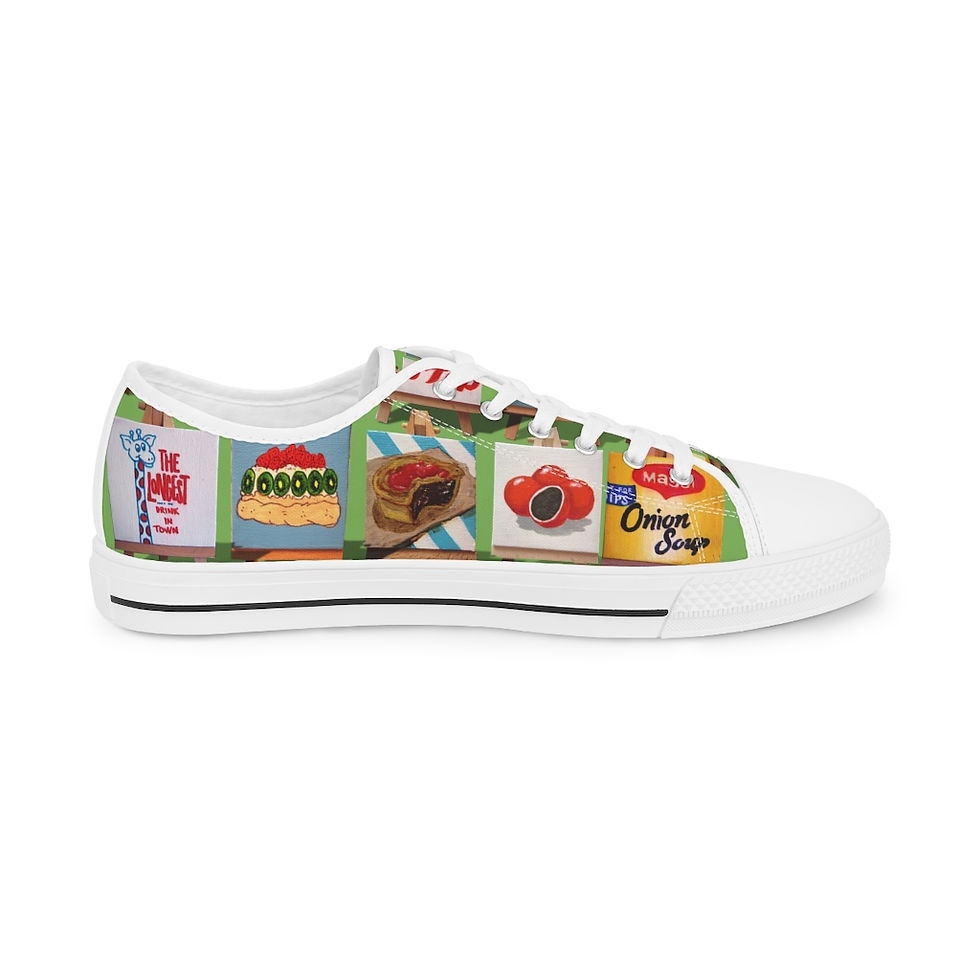 Thumbnail: Kiwiana cut out green Men's Low Top Sneakers