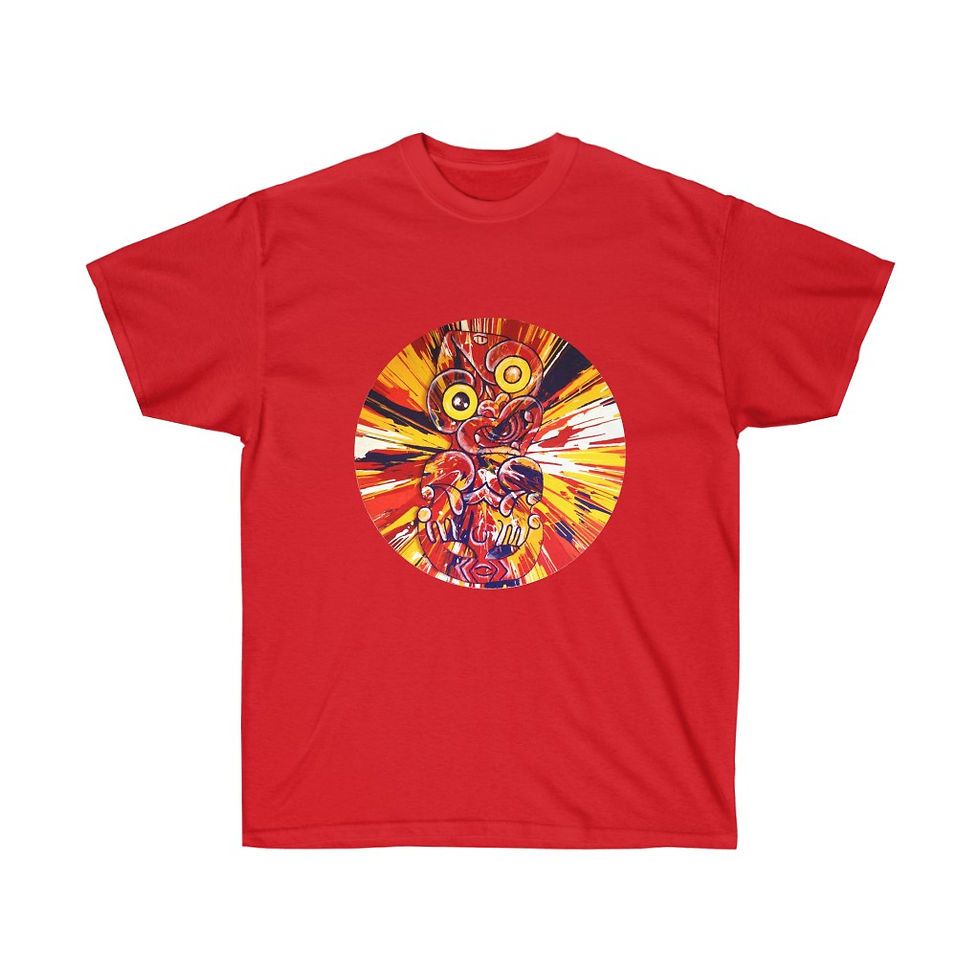 Thumbnail: Red Yellow Blue Tiki Unisex Ultra Cotton Tee