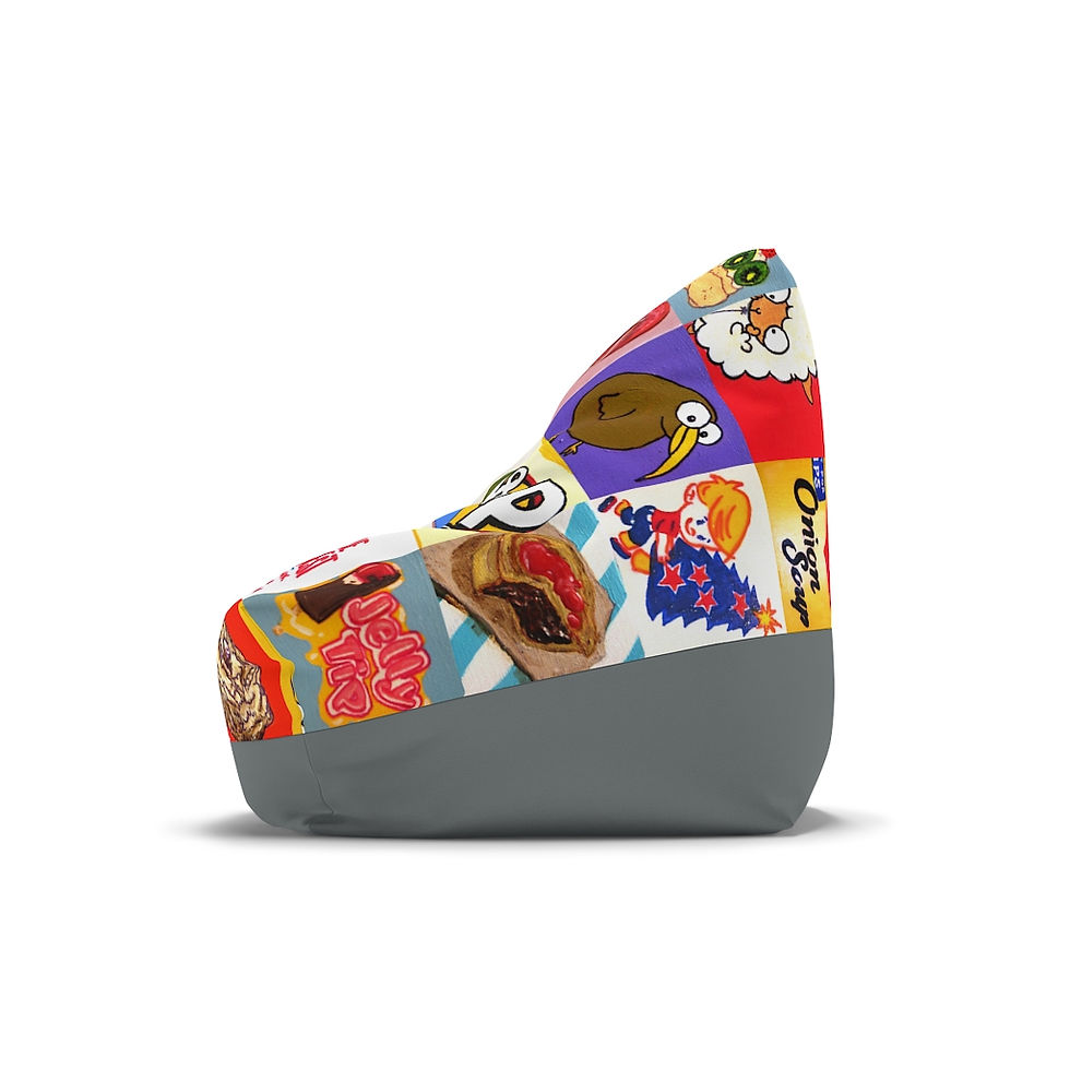 Thumbnail: Kiwiana Food and Drink icons - Bean Bag Chair Cover