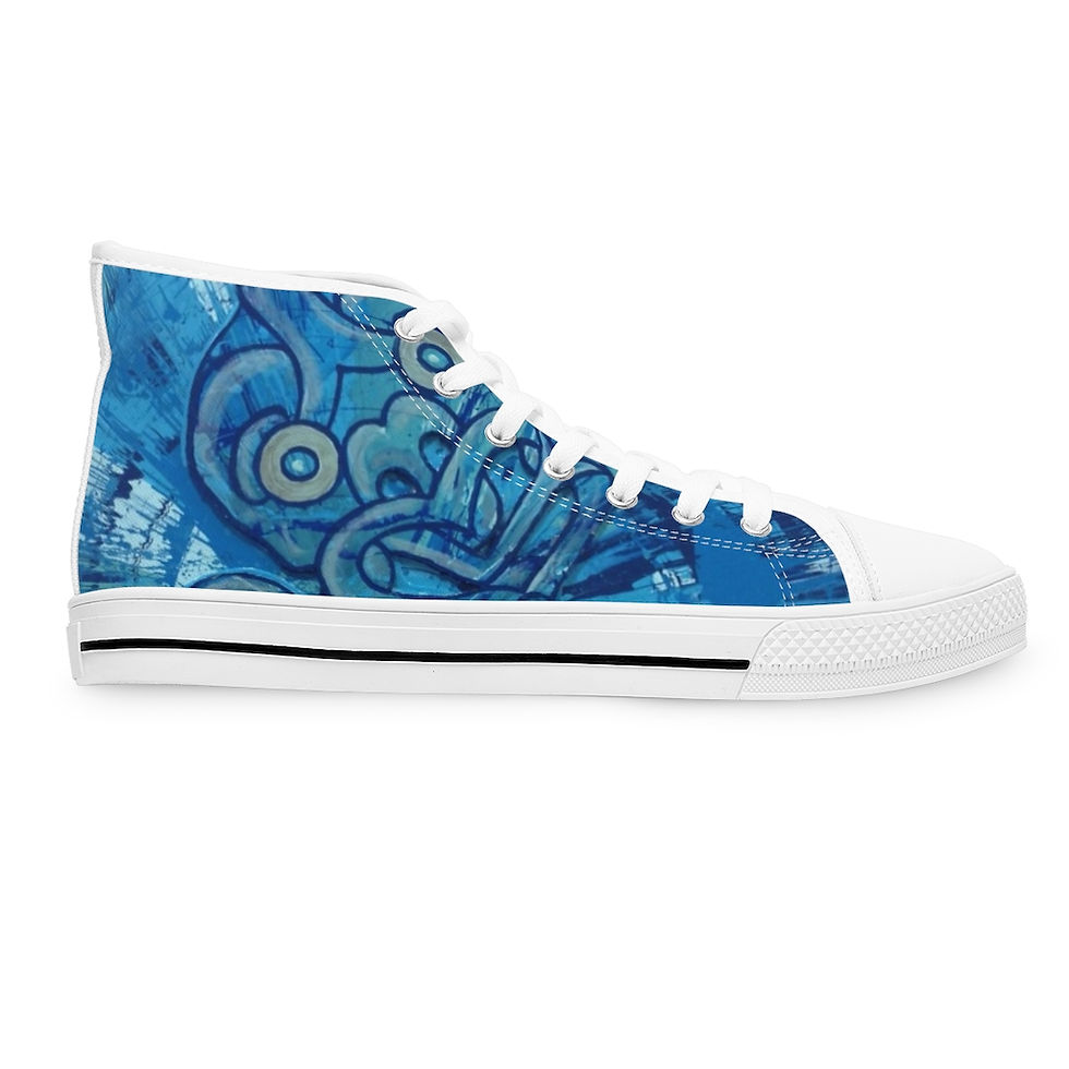 Thumbnail: Tiki Blues Women's High Top Sneakers