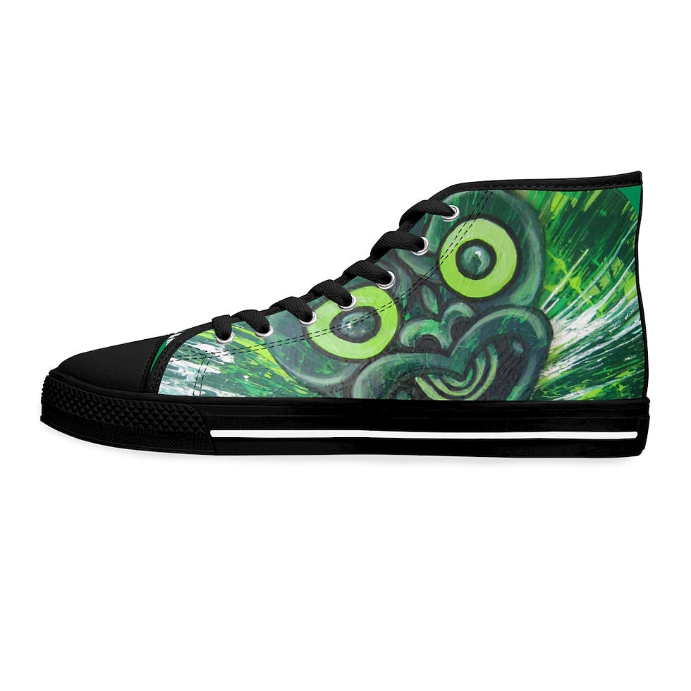 Thumbnail: Green Tiki Women's High Top Sneakers