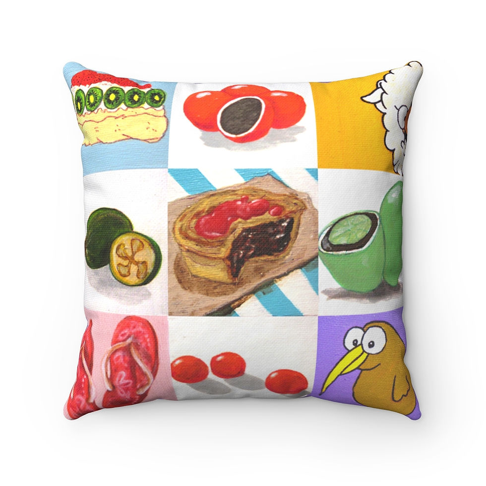Thumbnail: Kiwiana - Spun Polyester Square Pillow