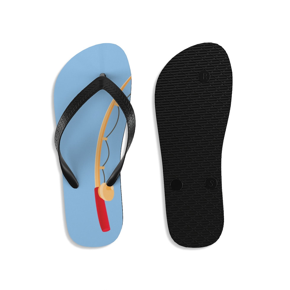 Thumbnail: Gone Fishing Chocolate Fish - Unisex Flip-Flops