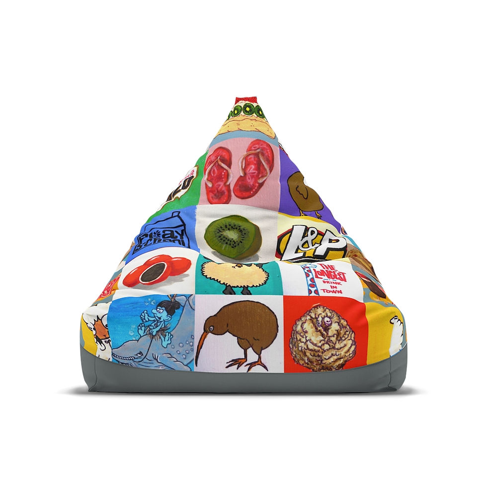 Thumbnail: Kiwiana Food and Drink icons - Bean Bag Chair Cover