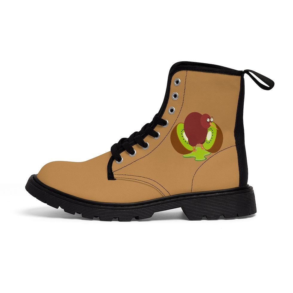 Thumbnail: Hatched Kiwi Men's Canvas Boots