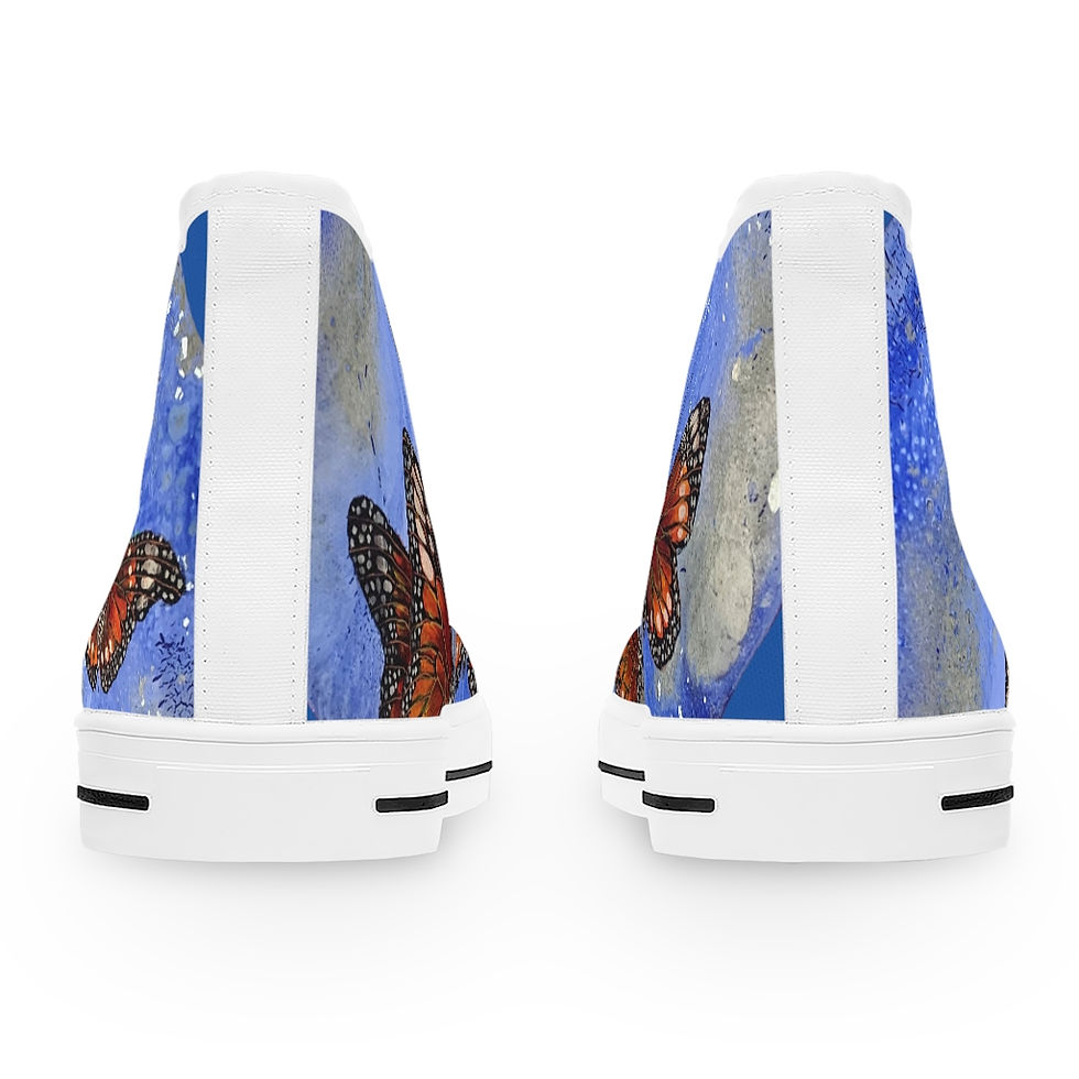 Thumbnail: Butterflies - Manifesting under a full moon - Women's High Top Sneakers