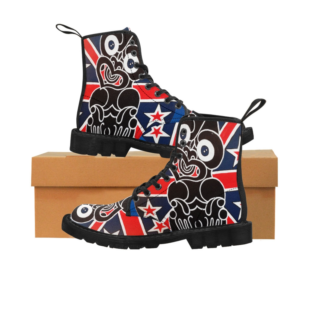 NZ Flag Tiki Men's Canvas Boots