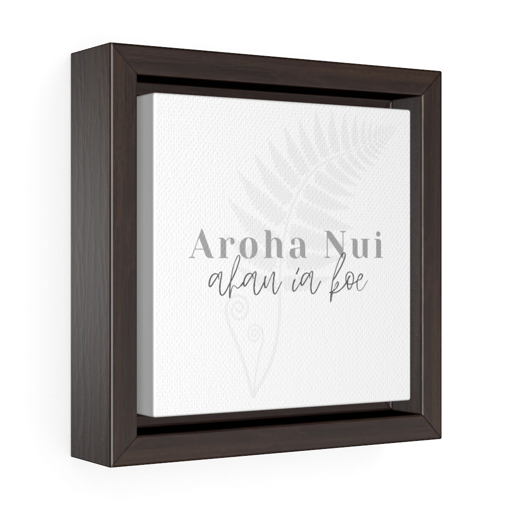 Aroha Nui Square Framed Premium Gallery Wrap Canvas