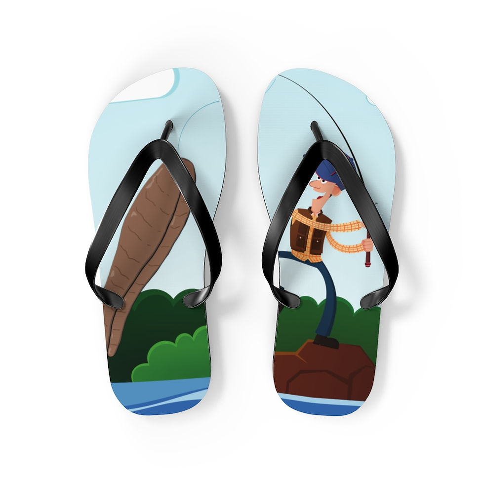 Thumbnail: Catching a Chocolate Fish Flip Flops/Jandals
